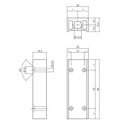 P+E Veiligheidsespagnolet sluitkast aluminium F1