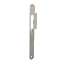P+E Sluitplaat voor projectsloten met dagschoot DIN links 235x25mm rvs geborsteld 