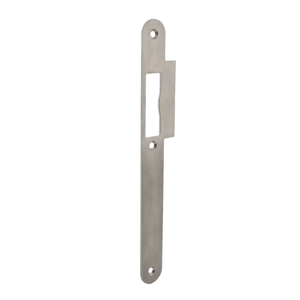 P+E Sluitplaat voor projectsloten met dagschoot DIN links 235x25mm rvs geborsteld 