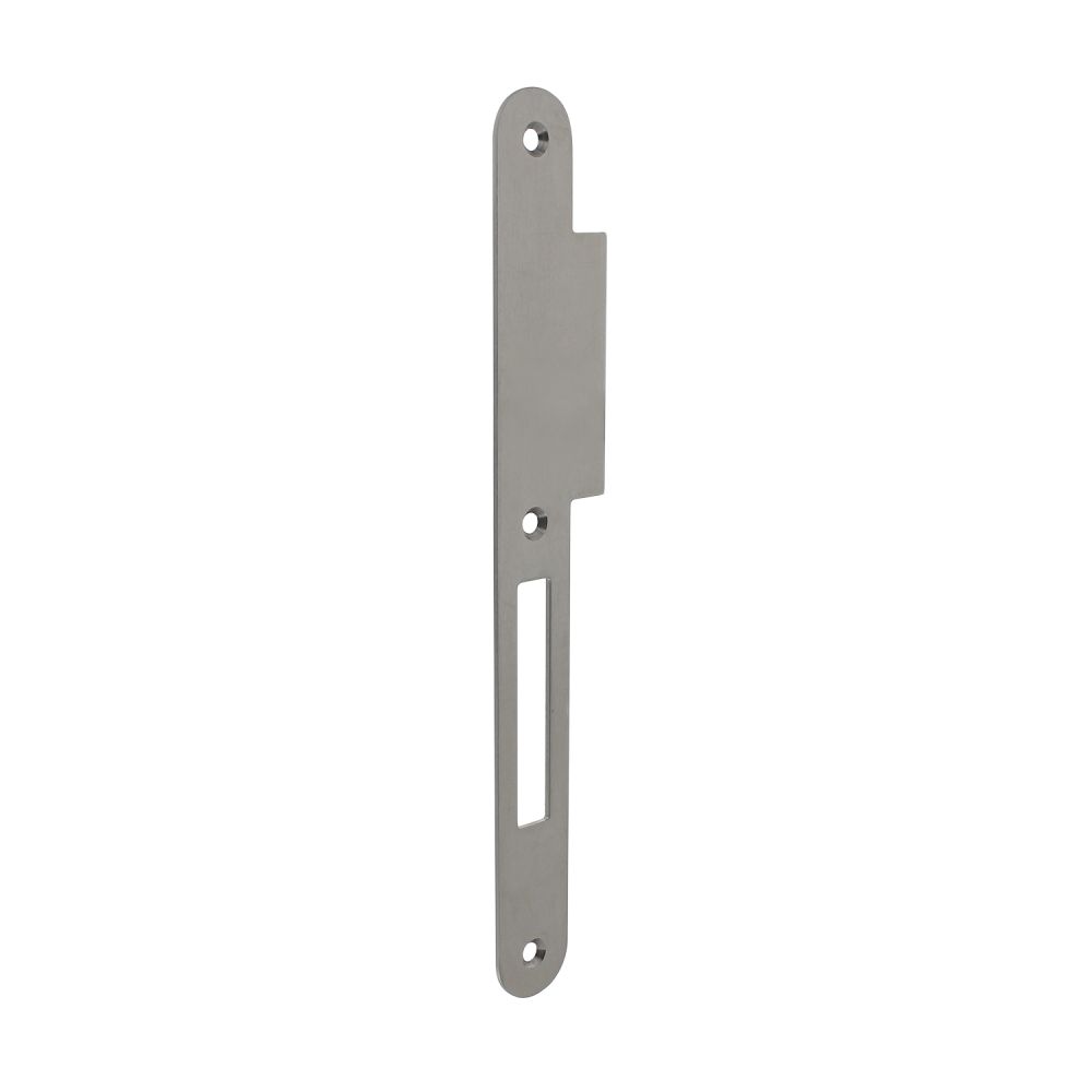 P+E Sluitplaat voor projectsloten met nachtschoot DIN links 235x25mm rvs geborsteld