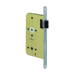 P+E Vrij- en bezetslot WC72mm DIN links met rvs geborstelde voorplaat 235x20mm