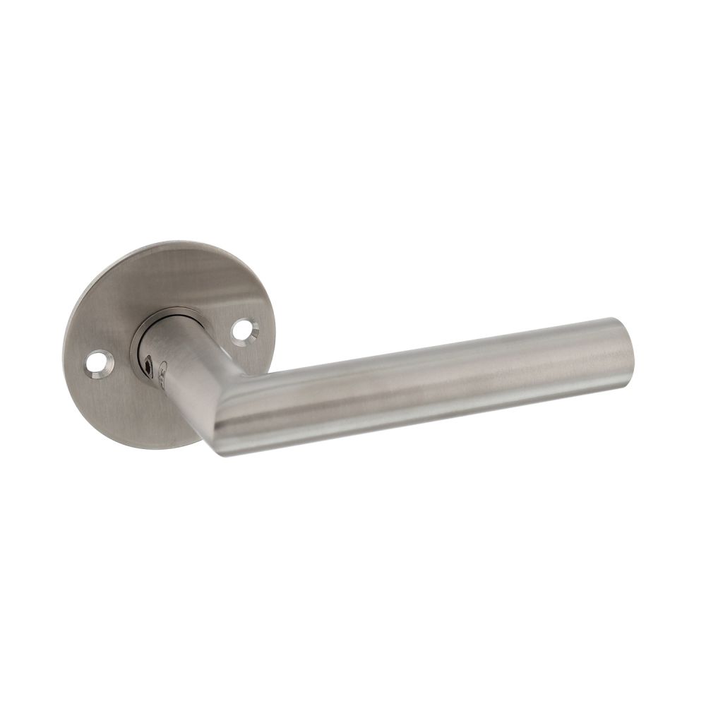 P+E Gatdeel deurkruk L-model haaks 8mm stift rvs geborsteld