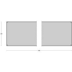 Deurplaat 200 x 900 mm rvs