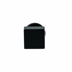 Knopkruk Quadro Zwart op rond rozet 4mm dun