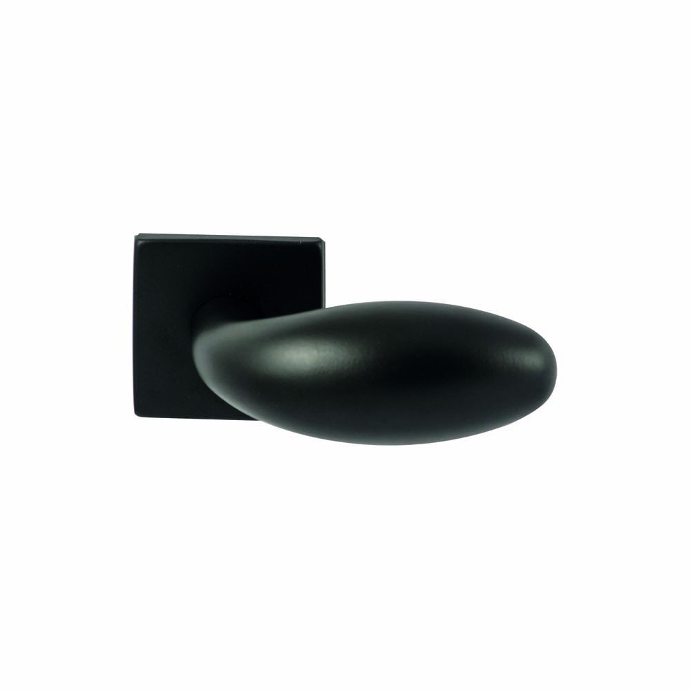 Knopkruk Golf Zwart op vierkant rozet 4mm dun