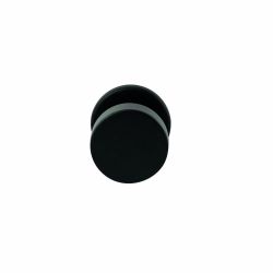 Knopkruk Piano Zwart op rond rozet 4mm dun