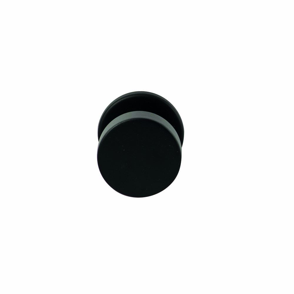 Knopkruk Piano Zwart op rond rozet 4mm dun