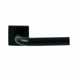 Deurkruk Oslo Zwart op vierkant rozet 4mm dun