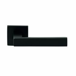 Deurkruk Phoenix Zwart op vierkant rozet 4mm dun