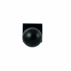 Knopkruk Sfera Zwart op vierkant rozet 4mm dun