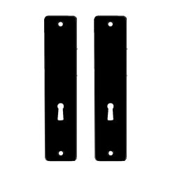 Kortschild kastslot 180x41 zonder krukgat - alu/zwart