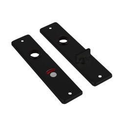 Kortschild met toilet-/badkamersluiting 180x41 WC63/8 - alu/zwart