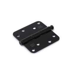 Kogellagerscharnier 89x89mm afgerond RVS/zwart
