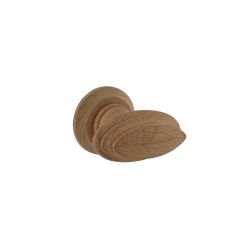 Knopkruk rand met rozet hout