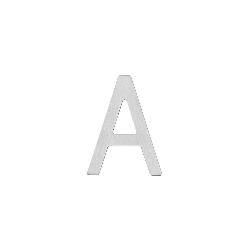 Huisletter A 100mm RVS