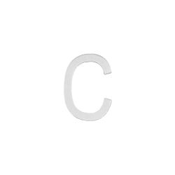 Huisletter C 100mm RVS