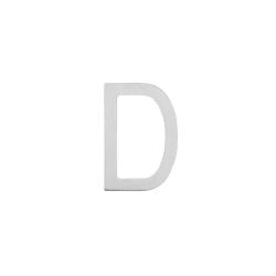 Huisletter D 100mm RVS