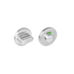 Rozet met toilet-/badkamersluiting met venster met nokken 7mm stift 53x8mm staal RVS