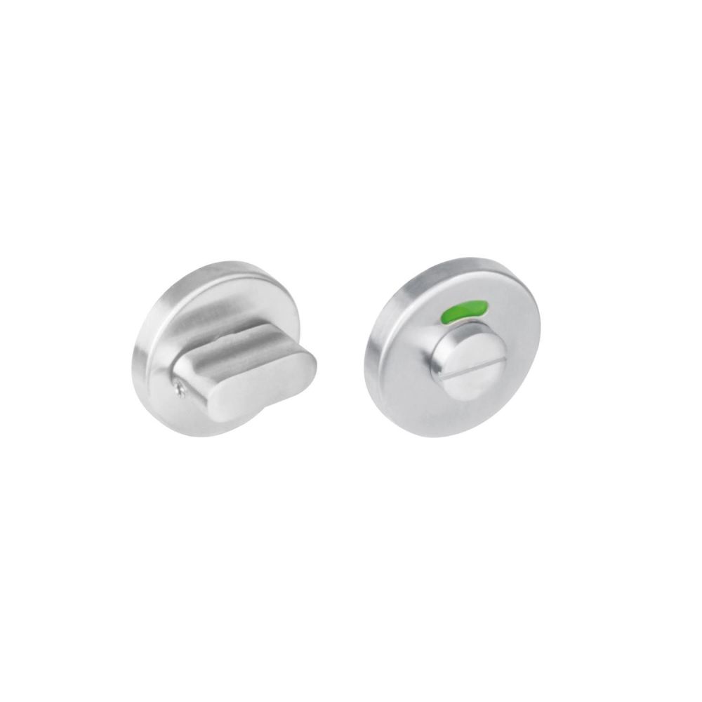 Intersteel Rozet met toilet-/badkamersluiting met venster 6mm stift 53x8mm - RVS
