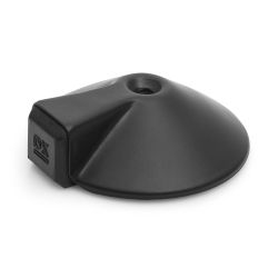Deurstop vloermodel met zijbuffer Ø85x26mm - zwart