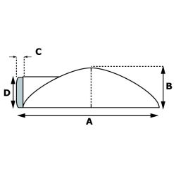 Deurstop vloermodel met zijbuffer Ø85x26mm - zwart