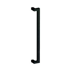 Handgreep Denver S vierkant haaks 625x25mm - mat zwart