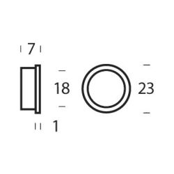 10 nylon ringen 20mm-18mm bruin