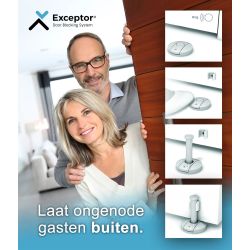 Exceptor kierstandhouder binnendraaiend SKG V1 - RVS