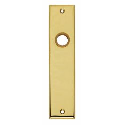 Kortschild rechthoekig blind messing gelakt