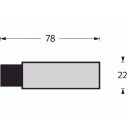 Deurstop wandmontage 22x80mm RVS 