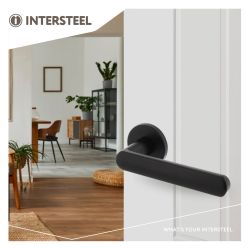 Intersteel Deurkruk Sora op rozet ø51x5mm - mat zwart