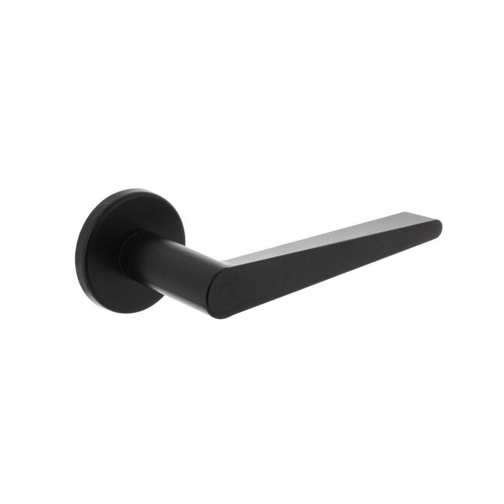 Intersteel Deurkruk Tiga op rozet ø51x5mm - mat zwart