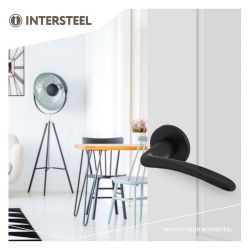 Intersteel Deurkruk Zaia op rozet ø51x5mm - mat zwart