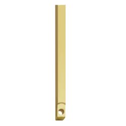 Stangenset tbv kruk-espagnolet lang 125cm messing gelakt