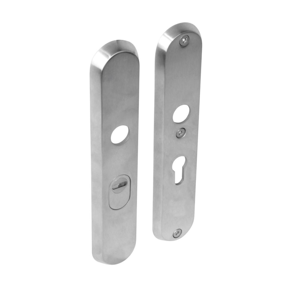 Veiligheidsschilden SKG3 doorgaand profielcilindergat 55mm met kerntrekbeveiliging RVS