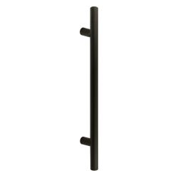 Handgreep Frankfurt T-model rond schuin 460x30mm - mat zwart