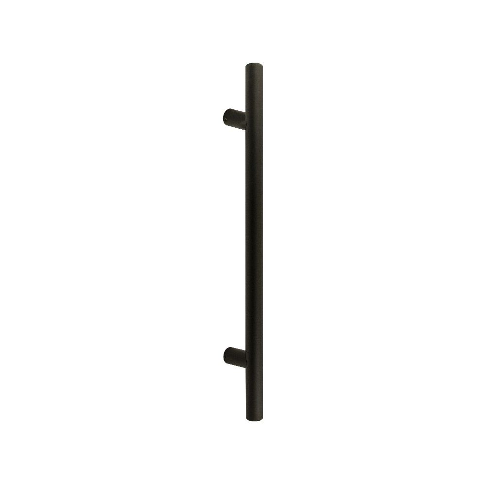 Handgreep Frankfurt T-model rond schuin 960x30mm - mat zwart