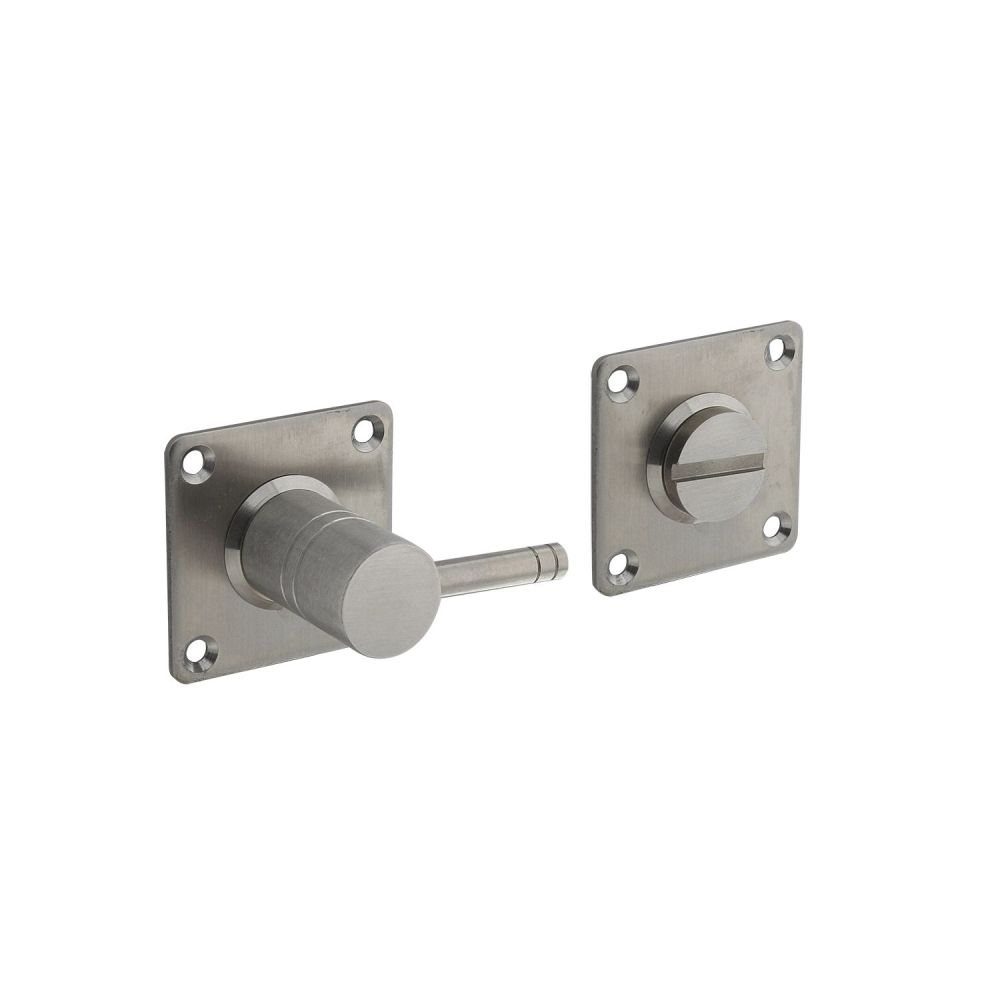 Rozet vierkant met toilet-badkamersluiting vierkant 42x42x2mm RVS