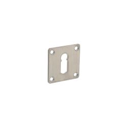 Rozet vierkant met sleutelgat 42x42x2mm RVS