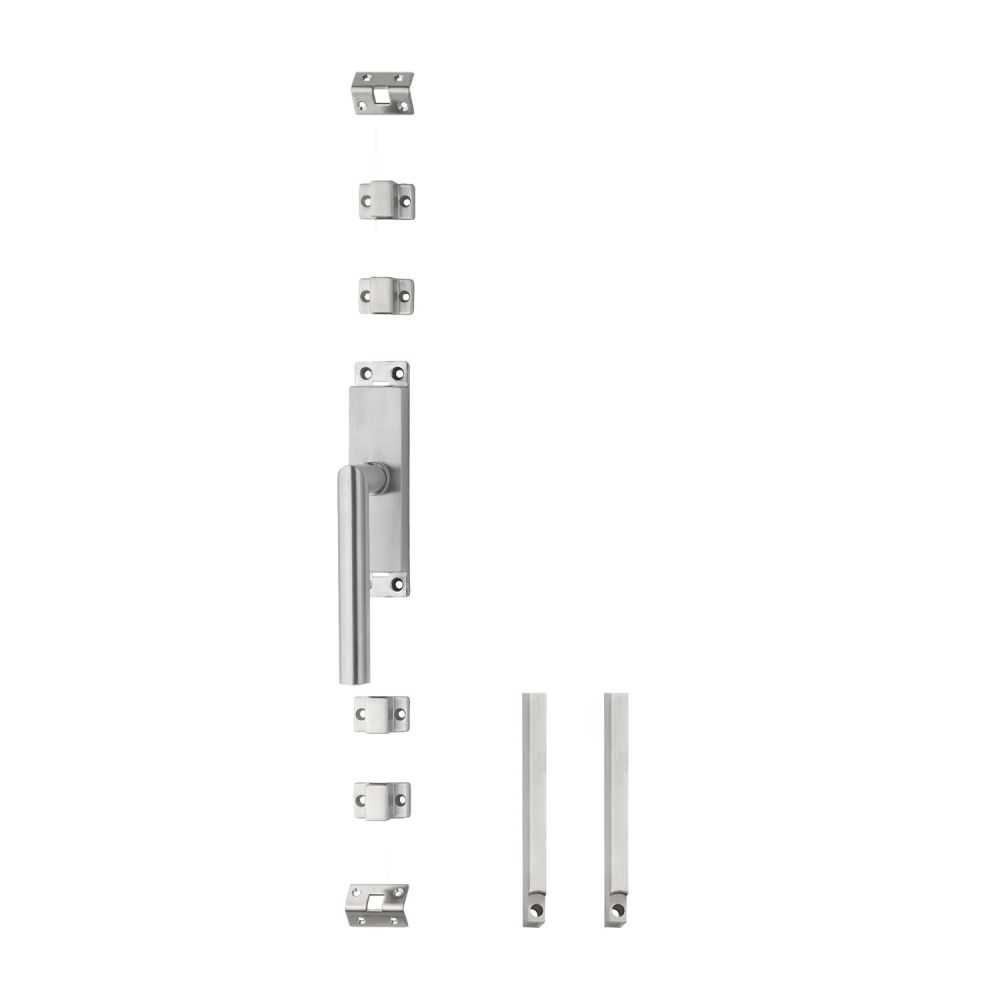 Krukespagnolet links hoek 90° incl. stangenset - RVS