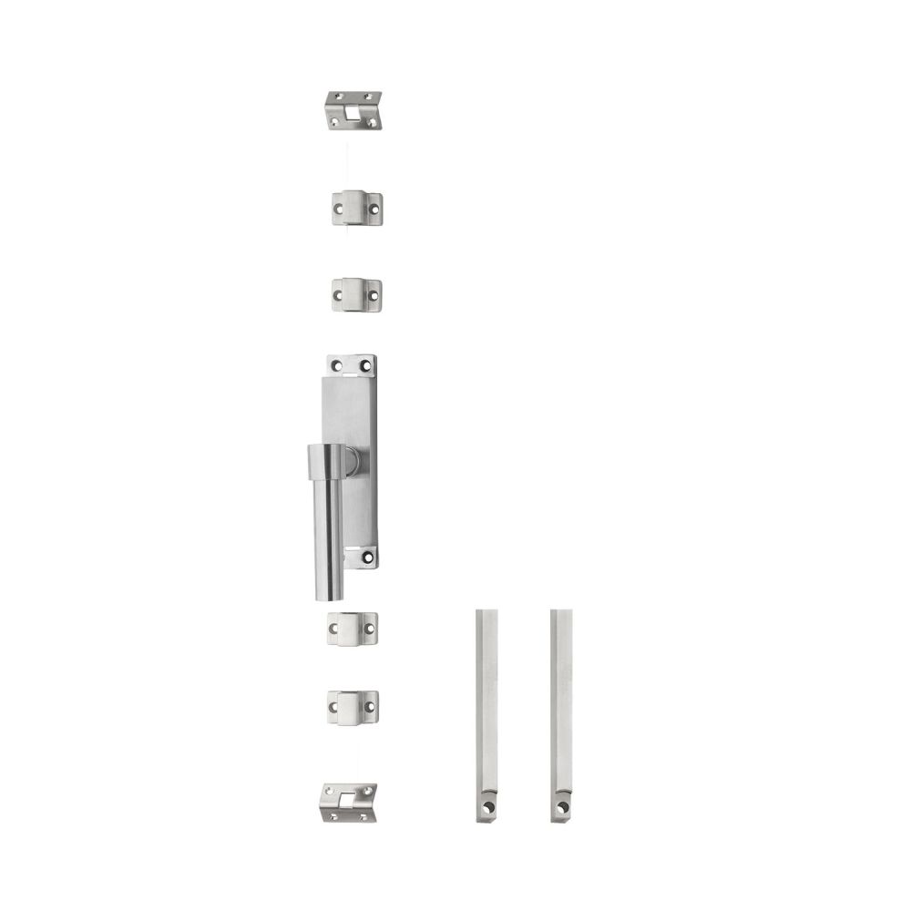 Krukespagnolet links L-recht incl. stangenset - RVS