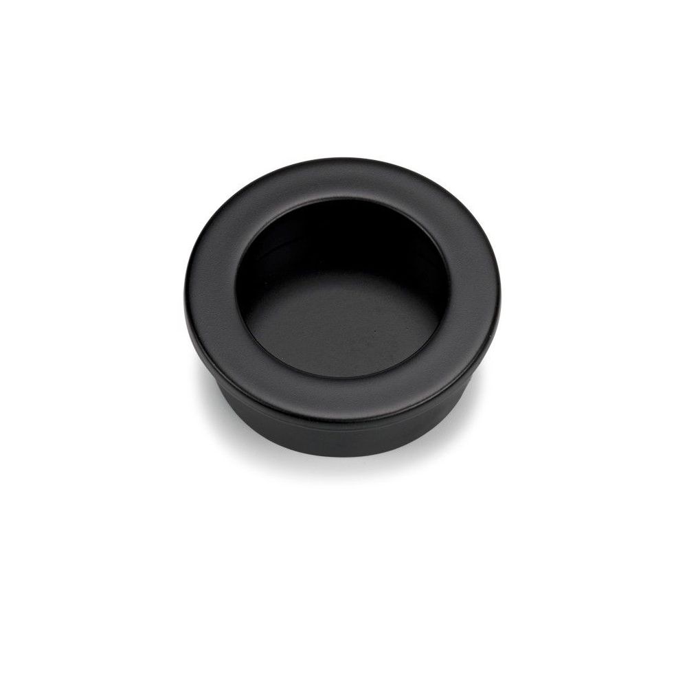 Schuifdeurkom rond Stylus 40 mm mat zwart