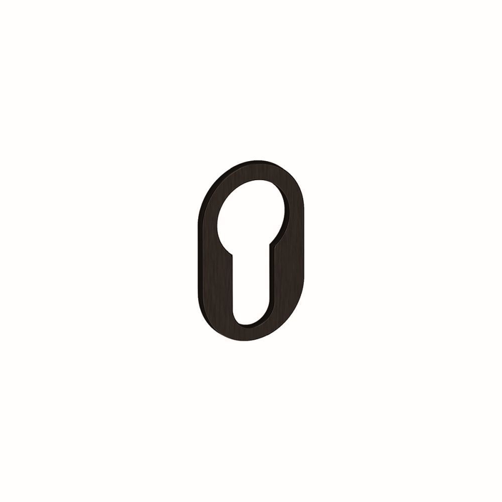 Cilinderrozet minimal 2mm rond - zwart