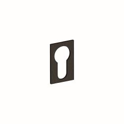 Cilinderrozet minimal 2mm vierkant - zwart
