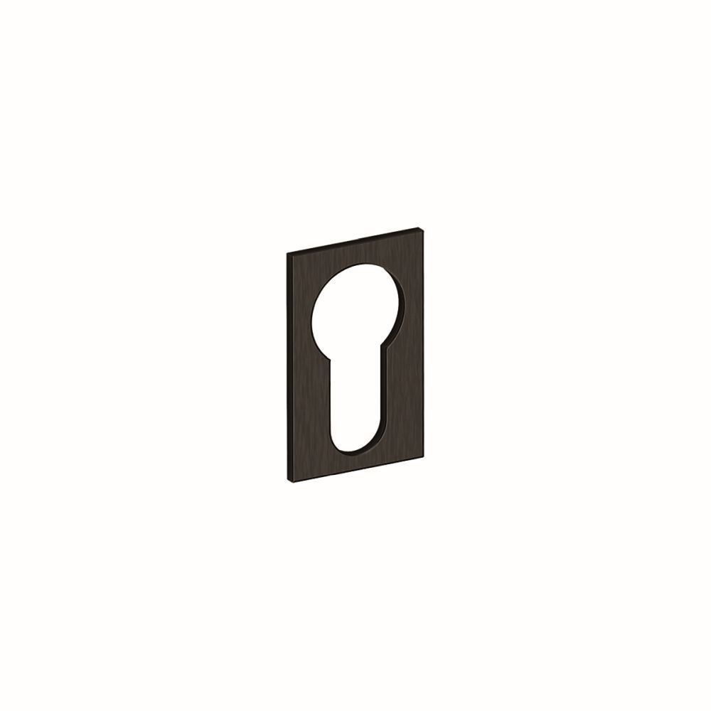 Cilinderrozet minimal 2mm vierkant - zwart