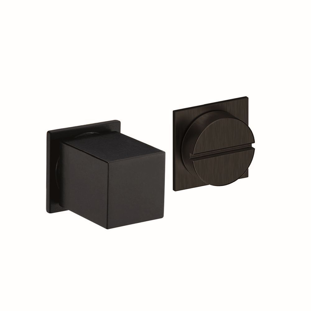WC-garnituur minimal 2mm vierkant - zwart