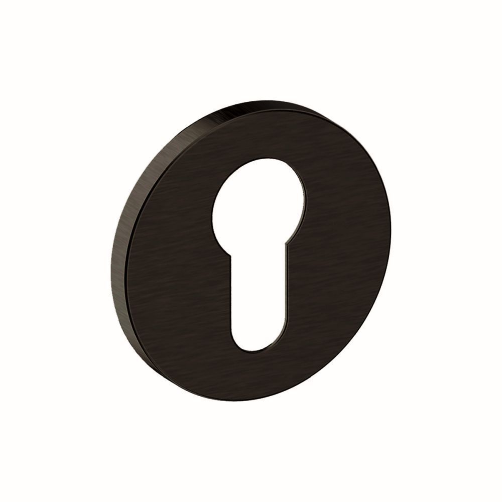 Cilinderrozet vario-rond dun 4mm - zwart