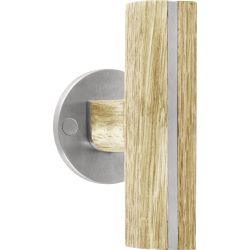 Deurkruk Piet Boon TWO PBT22/50 dubbel geveerd op rozet - mat RVS/eikenhout