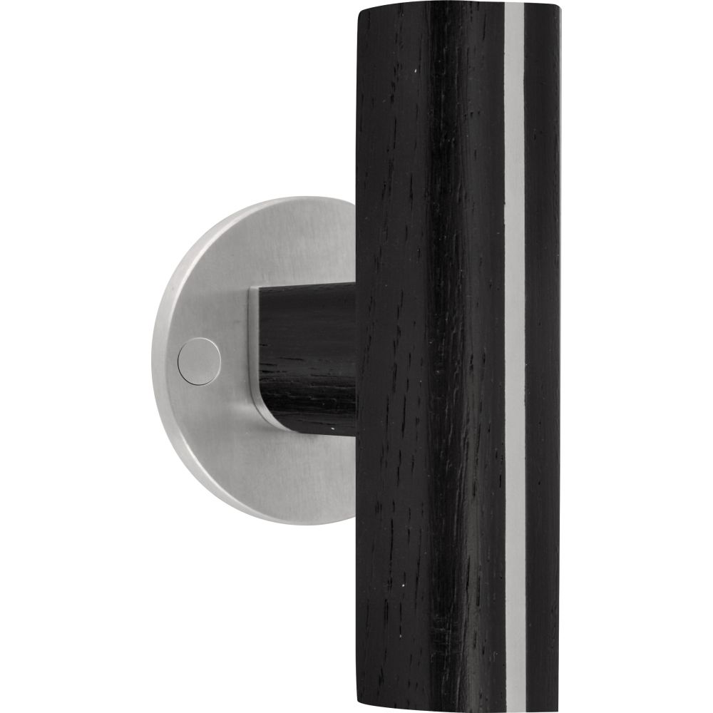 Deurkruk Piet Boon TWO PBT22/50 dubbel geveerd op rozet - mat RVS/eikenhout zwart 