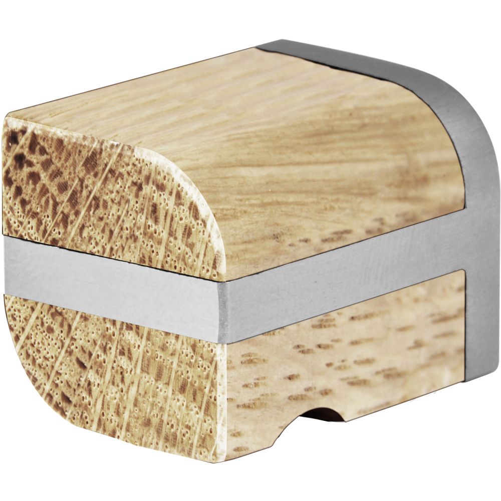Meubelknop Piet Boon TWO PB22M - mat RVS/eikenhout